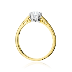 Pierścionek zaręczynowy z żółtego złota z diamentem 0,40ct Fire Of Love