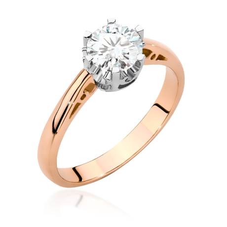 Przejdź do produktu Pierścionek zaręczynowy z różowego złota z diamentem 0,70ct Fire Of Love 