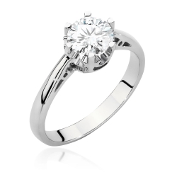 Pierścionek zaręczynowy z białego złota z diamentem 1,00ct Fire Of Love