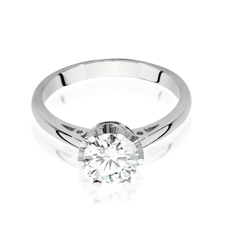 Pierścionek zaręczynowy z białego złota z diamentem 1,00ct Fire Of Love
