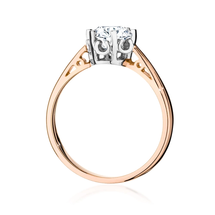 Pierścionek zaręczynowy z różowego złota z diamentem 1,00ct Fire Of Love