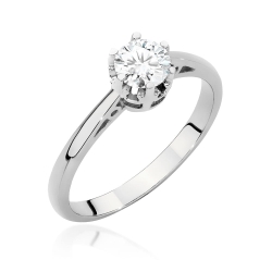 Pierścionek zaręczynowy z białego złota z diamentem 0,50ct Fire Of Love