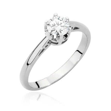 Przejdź do produktu Pierścionek zaręczynowy z białego złota z diamentem 0,50ct Fire Of Love