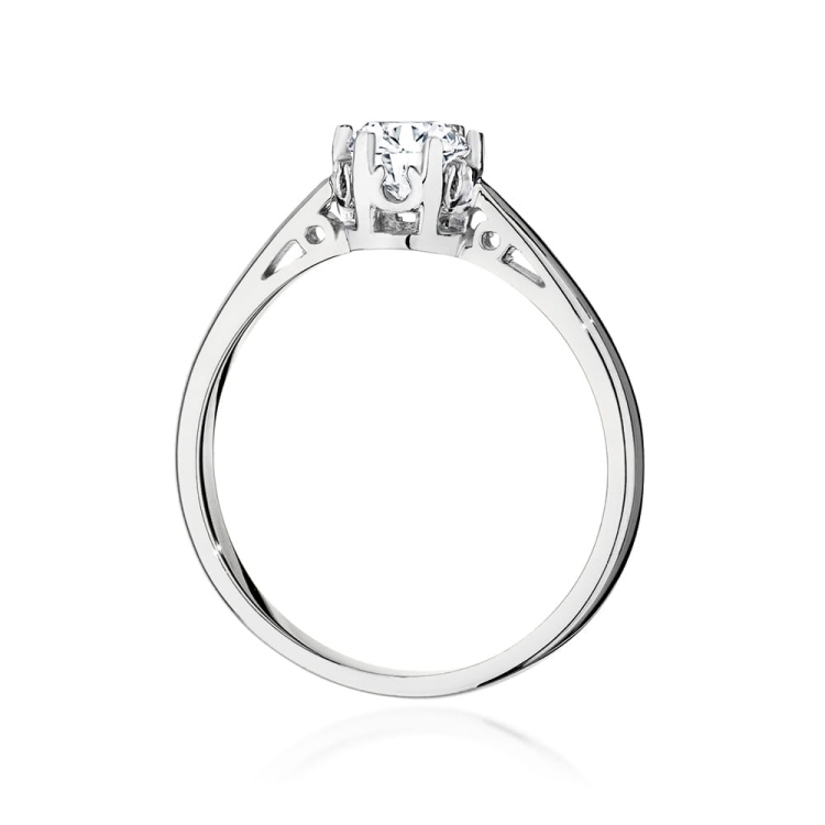Pierścionek zaręczynowy z białego złota z diamentem 0,50ct Fire Of Love