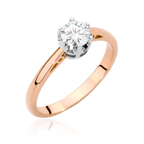Przejdź do produktu Pierścionek zaręczynowy z różowego złota z diamentem 0,50ct Fire Of Love 