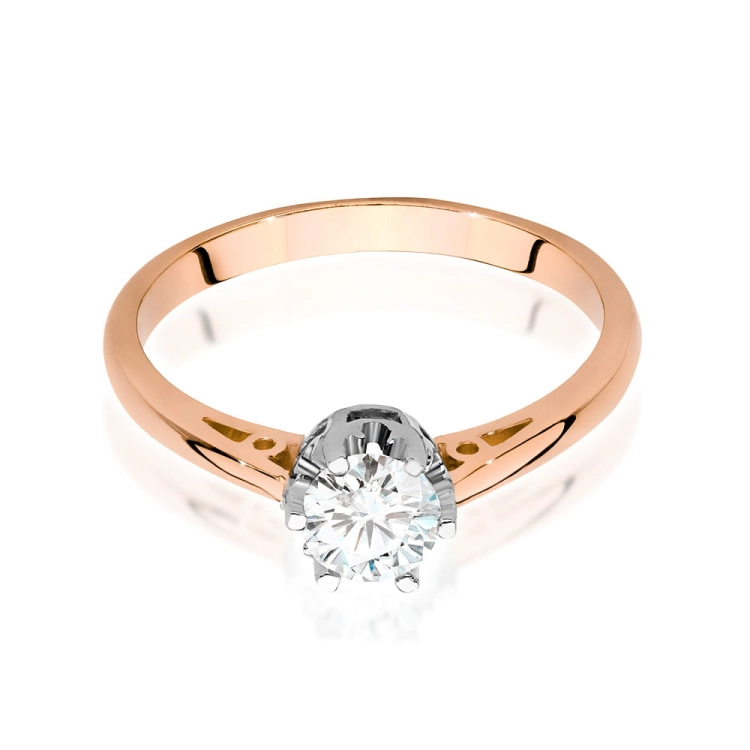 Pierścionek zaręczynowy z różowego złota z diamentem 0,50ct Fire Of Love