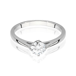 Pierścionek zaręczynowy z białego złota z diamentem 0,50ct Fire Of Love