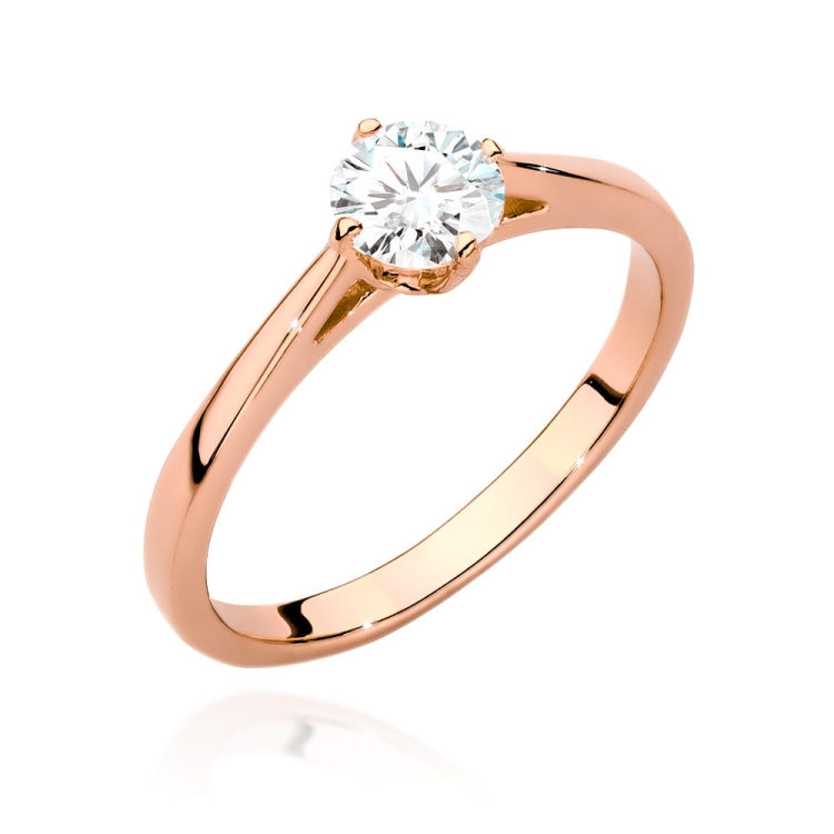 Pierścionek zaręczynowy z różowego złota z diamentem 0,50ct Fire Of Love
