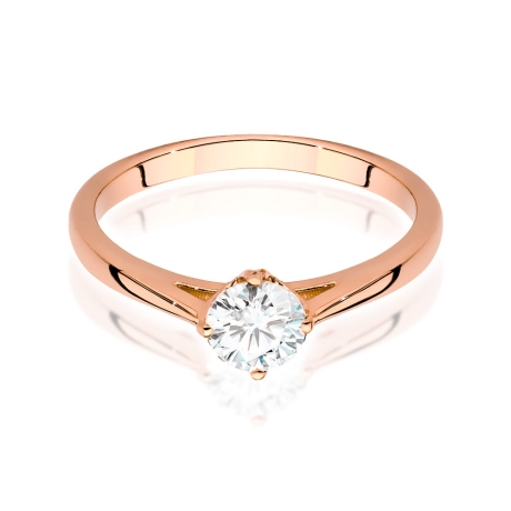 Przejdź do produktu Pierścionek zaręczynowy z różowego złota z diamentem 0,50ct Fire Of Love