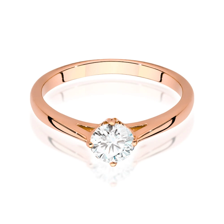 Pierścionek zaręczynowy z różowego złota z diamentem 0,50ct Fire Of Love