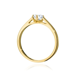 Pierścionek zaręczynowy z żółtego złota z diamentem 0,40ct Fire Of Love