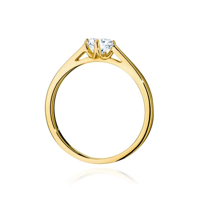 Pierścionek zaręczynowy z żółtego złota z diamentem 0,40ct Fire Of Love