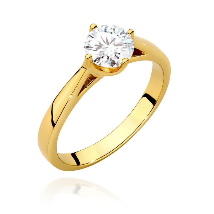 Pierścionek zaręczynowy z żółtego złota z diamentem 0,70ct Fire Of Love