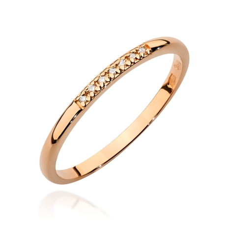 Przejdź do produktu Pierścionek zaręczynowy z różowego złota z diamentami 0,04ct Fire Of Love 