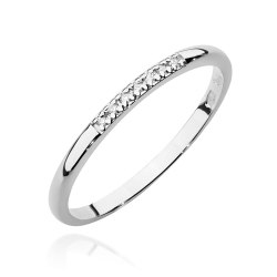 Pierścionek zaręczynowy z białego złota z diamentami 0,04ct Fire Of Love