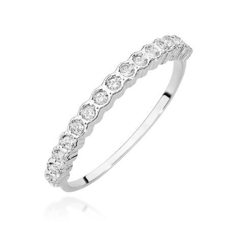Przejdź do produktu Pierścionek zaręczynowy z białego złota z diamentami 0,13ct Fire Of Love
