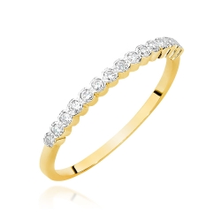 Pierścionek zaręczynowy z żółtego złota z diamentami 0,07ct Fire Of Love