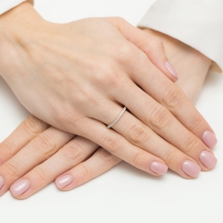 Pierścionek zaręczynowy z żółtego złota z diamentami 0,07ct Fire Of Love