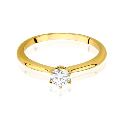 Pierścionek zaręczynowy z żółtego złota z brylantem 0,50ct Fire Of Love