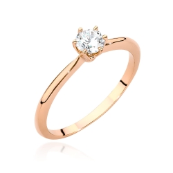 Pierścionek zaręczynowy z różowego złota z brylantem 0,50ct Fire Of Love