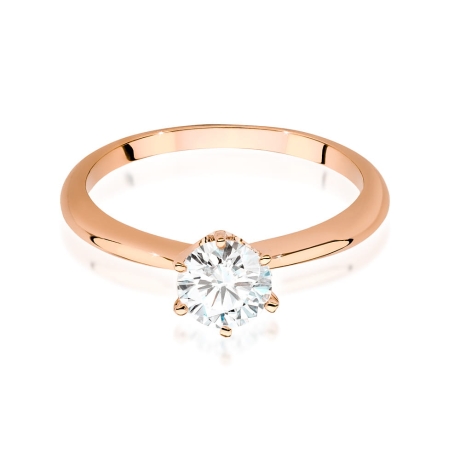 Przejdź do produktu Pierścionek zaręczynowy z różowego złota z brylantem 0,70ct Fire Of Love