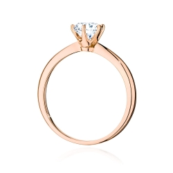 Pierścionek zaręczynowy z różowego złota z brylantem 0,70ct Fire Of Love
