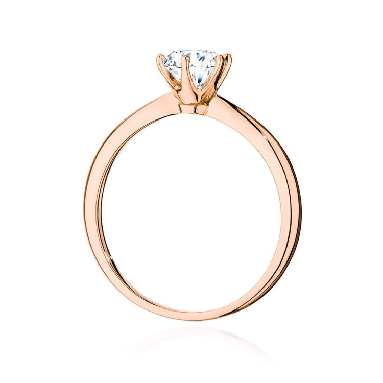 Pierścionek zaręczynowy z różowego złota z brylantem 0,70ct Fire Of Love