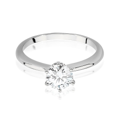 Pierścionek zaręczynowy z białego złota z brylantem 1,00ct Fire Of Love