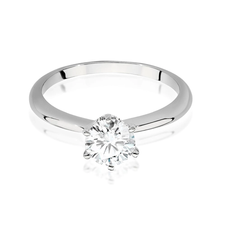 Pierścionek zaręczynowy z białego złota z brylantem 1,00ct Fire Of Love