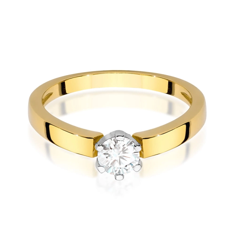 Pierścionek zaręczynowy z żółtego złota z diamentem 0,25ct Fire Of Love