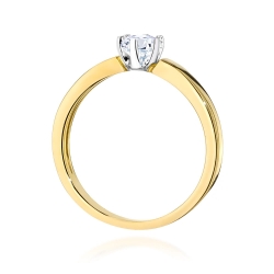 Pierścionek zaręczynowy z żółtego złota z diamentem 0,25ct Fire Of Love