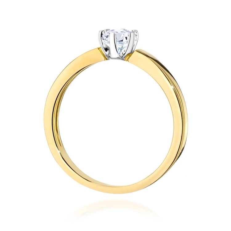 Pierścionek zaręczynowy z żółtego złota z diamentem 0,25ct Fire Of Love