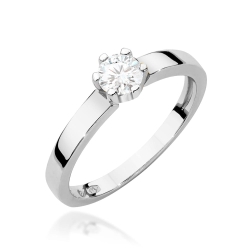 Pierścionek zaręczynowy z białego złota z diamentem 0,25ct Fire Of Love