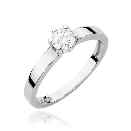 Przejdź do produktu Pierścionek zaręczynowy z białego złota z diamentem 0,25ct Fire Of Love 