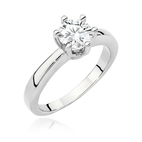 Przejdź do produktu Pierścionek zaręczynowy z białego złota z brylantem 0,70ct Fire Of Love