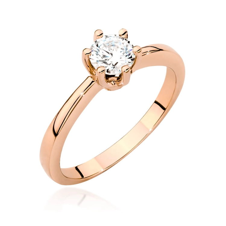 Pierścionek zaręczynowy z różowego złota z brylantem 0,50ct Fire Of Love