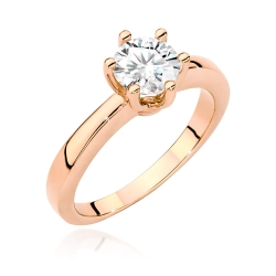 Pierścionek zaręczynowy z różowego złota z brylantem 0,70ct Fire Of Love
