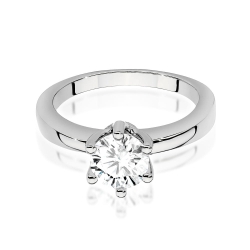 Pierścionek zaręczynowy z białego złota z brylantem 1,00ct Fire Of Love