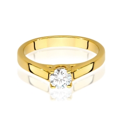 Pierścionek zaręczynowy z żółtego złota z diamentem 0,40ct Fire Of Love