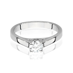 Pierścionek zaręczynowy z białego złota z diamentem 0,40ct Fire Of Love