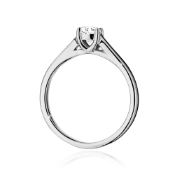 Pierścionek zaręczynowy z białego złota z diamentem 0,40ct Fire Of Love