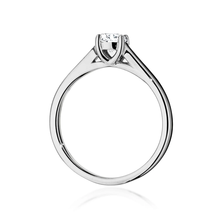 Pierścionek zaręczynowy z białego złota z diamentem 0,40ct Fire Of Love