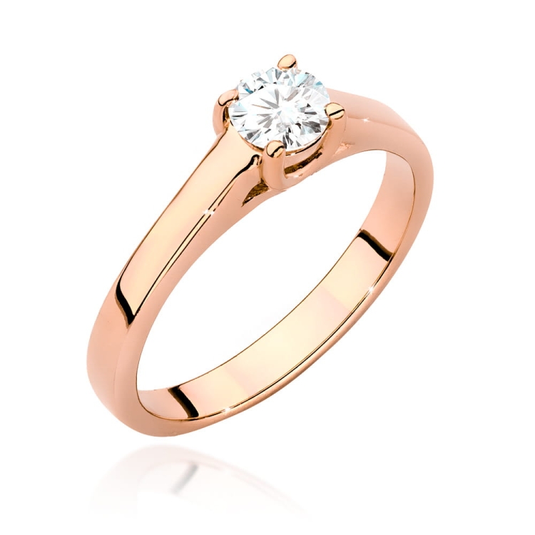 Pierścionek zaręczynowy z różowego złota z diamentem 0,40ct Fire Of Love