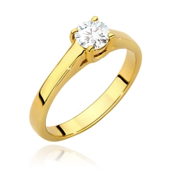 Pierścionek zaręczynowy z żółtego złota z diamentem 0,50ct Fire Of Love