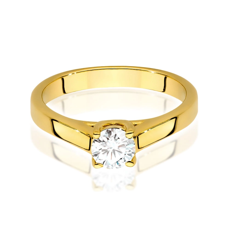 Pierścionek zaręczynowy z żółtego złota z diamentem 0,50ct Fire Of Love