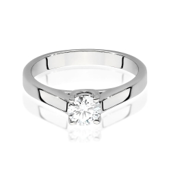 Pierścionek zaręczynowy z białego złota z diamentem 0,50ct Fire Of Love