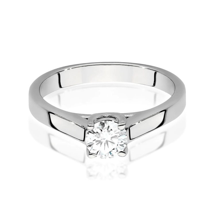 Pierścionek zaręczynowy z białego złota z diamentem 0,50ct Fire Of Love