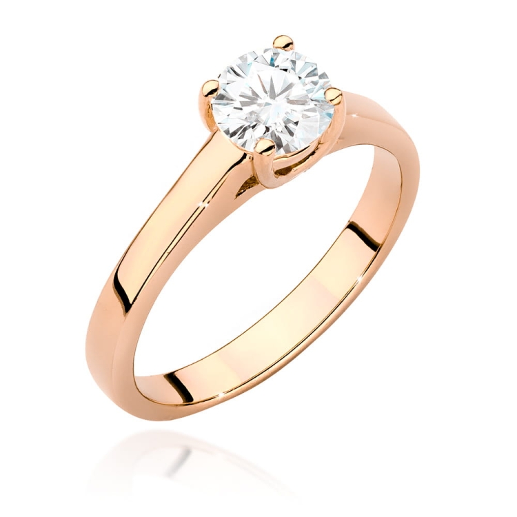 Pierścionek zaręczynowy z różowego złota z diamentem 0,70ct Fire Of Love