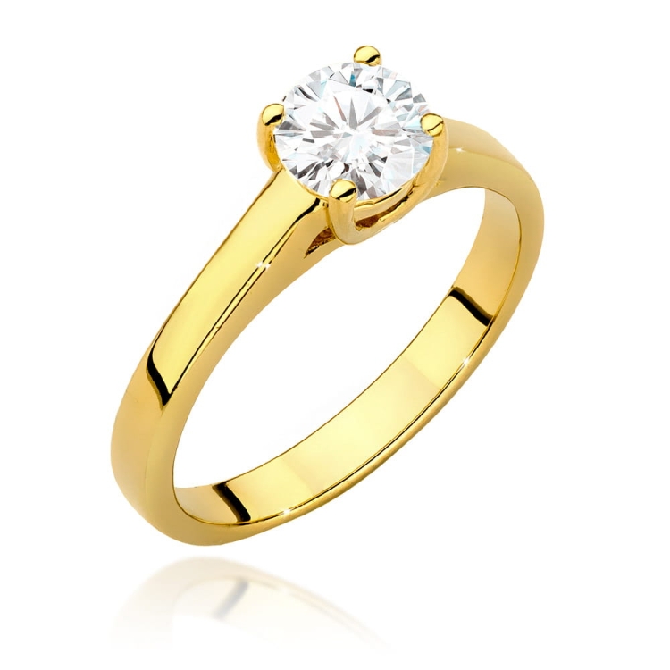Pierścionek zaręczynowy z żółtego złota z diamentem 0,70ct Fire Of Love