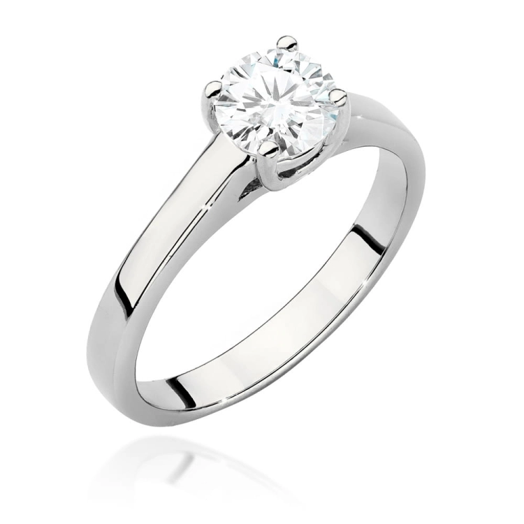 Pierścionek zaręczynowy z białego złota z diamentem 0,70ct Fire Of Love